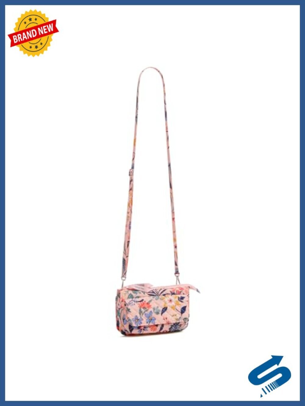 Cotton Wallet Crossbody Purse with RFID Protection - 56" Adjustable Strap